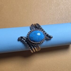 Navajo Sterling Silver Ring with Turquoise Stone